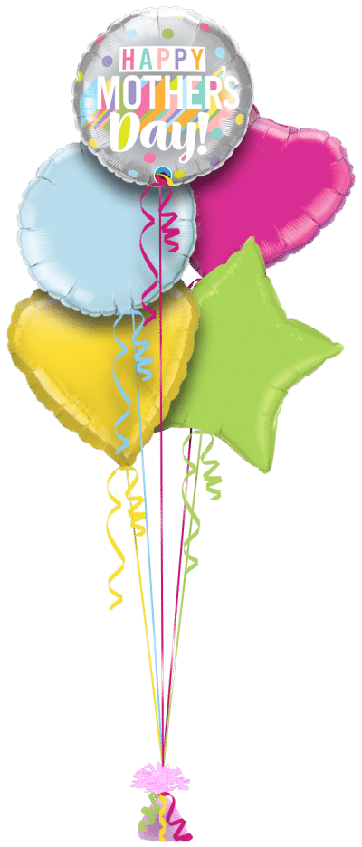 Mothers Day Colourful Dots Balloon Bunch