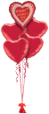 Valentine's Golden Hearts Balloon