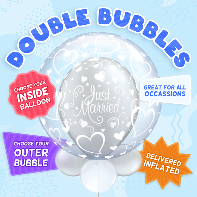 An example of a Wedding double bubble balloon