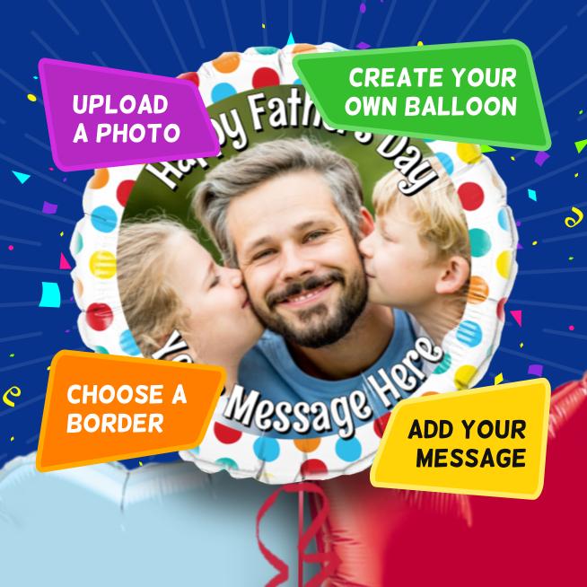 An example of a Father's Day photo balloon
