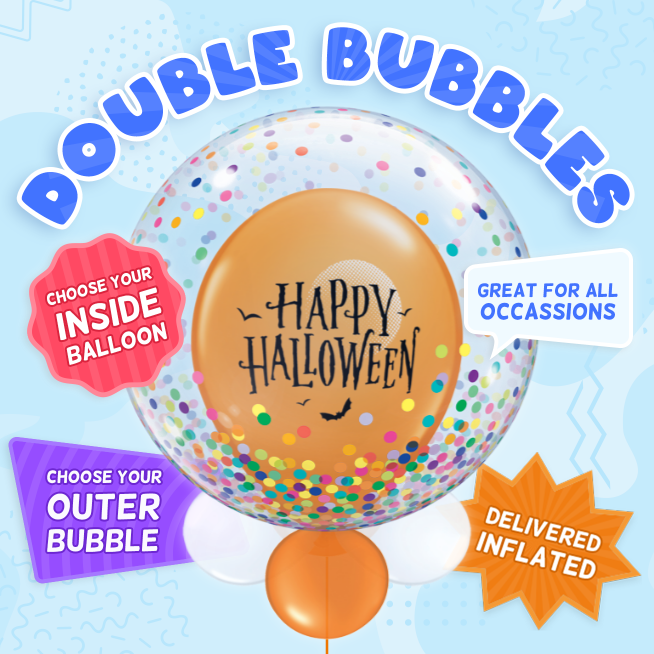 An example of a Halloween double bubble balloon