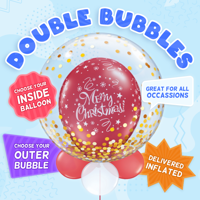 An example of a Christmas double bubble balloon