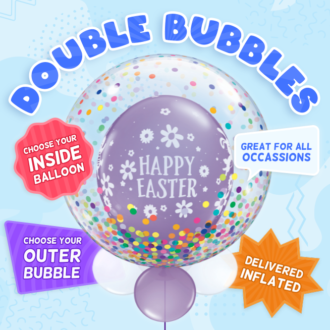 An example of a Easter double bubble balloon