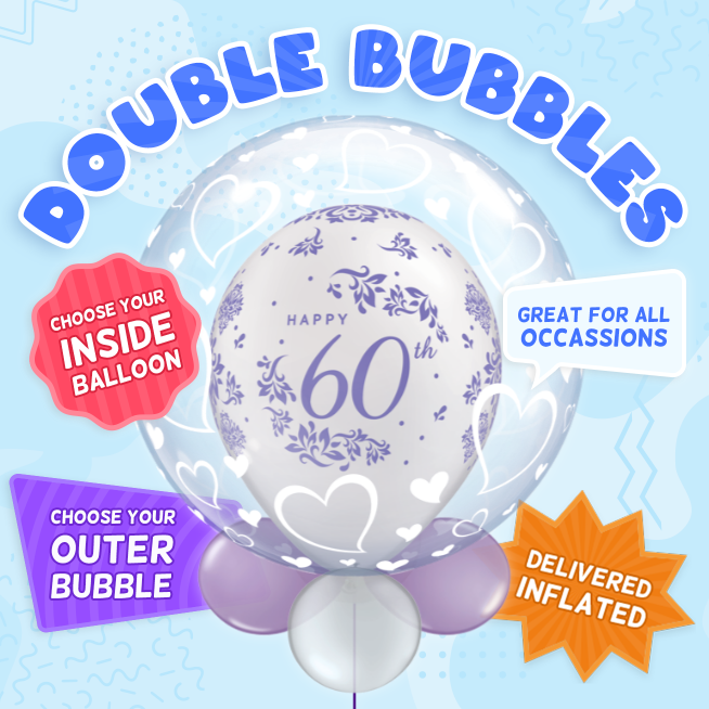 An example of a Anniversary double bubble balloon